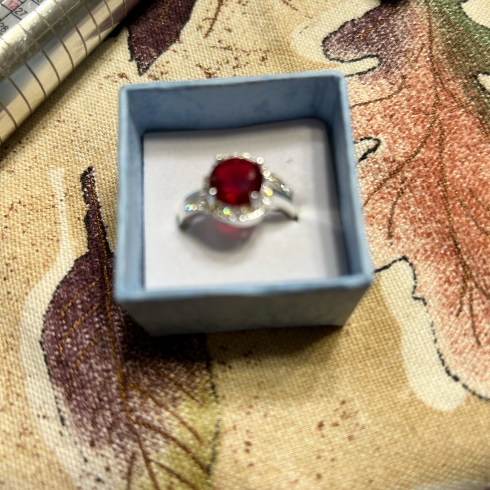Ring with red stone